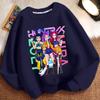 Children's Trendy Witch Hunt Team Hoodies for Autumn and Winter, Casual Long-sleeved Round-neck Hoodies for Boys and Girls