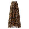 Women's Flowy Floral Mesh Maxi Skirt