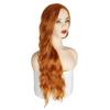 MERISIHAIR Lange orange goldene Honigwellen-Perücke mit hellen Flecken, Cosplay-Synthetik-Perücke, hitzebeständige Damen-Mittelperücke