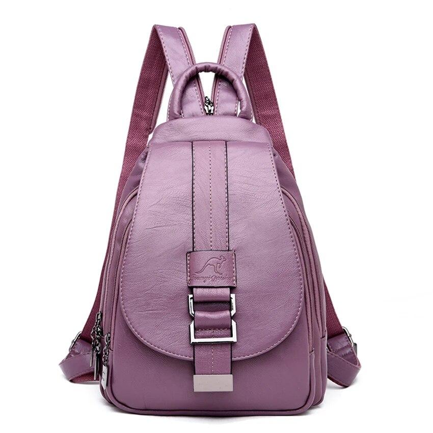 High Quality Women Leather Backpacks Vintage Shoulder Bag Female Backpack Ladies Travel Backpack School Bags for Girls Bagpack
