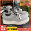 Niche Tide Double Color Ribbon Women's New Thick Sole Heightening Versatile Casual Sports Shoes Skateboard Shoes