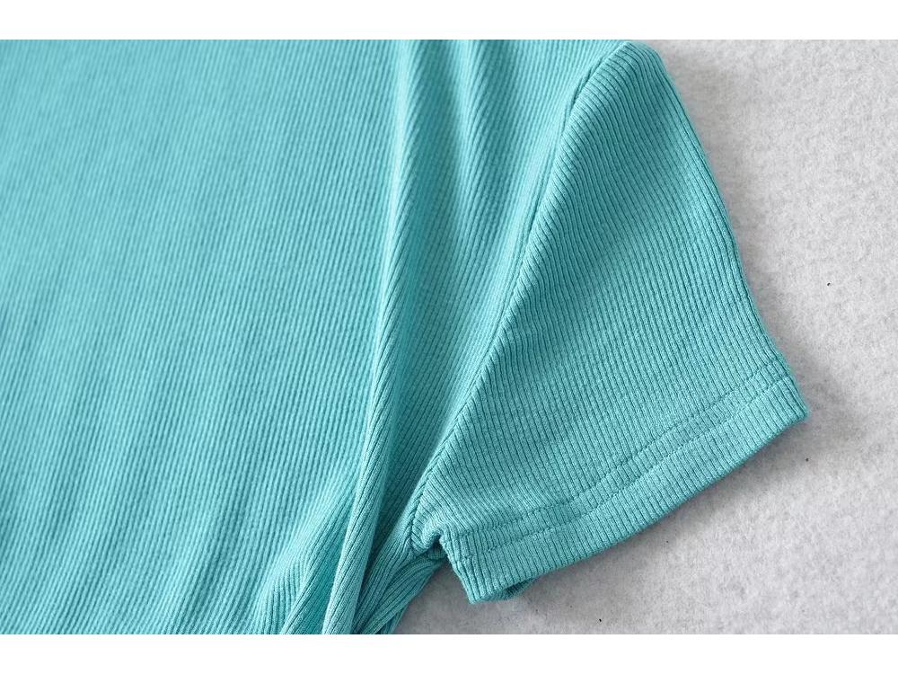 Trendy Ruched Short Sleeve Bodycon Top for Women