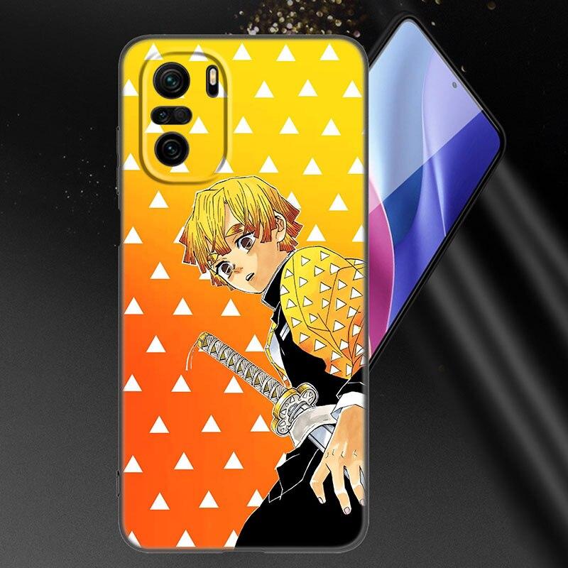 Anime Demon Slayer Agatsuma Zenitsu Phone Case For Xiaomi Mi POCO X3 NFC GT M4 M3 12 11T 10T Pro A3 11 Lite NE 5G 12X 11i F3