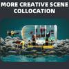 852PCS Creative Pirate Ship Bottle Building Blocks Light Bricks In a Bottle Classic Model  DIY Children's Toys Birthday Gift Set