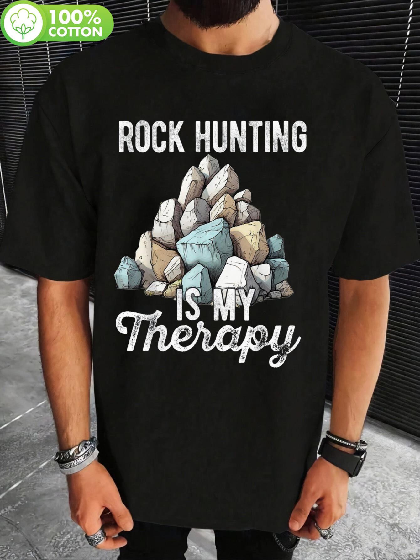 

[Rock Collector Tee] Rock Collector T-shirt - 180g Printed Round Neck Short Sleeve - Geology Rockhound Design XXXL