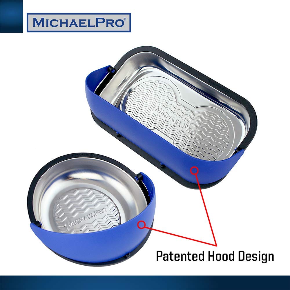 Magnetic Parts Tray Holder Set Magnetic Tool Tray for and Ideal for Michael Pro Maintenance Light Heavy and Motorcycles (6" & 9-1/2"), 2-Piece Screws,