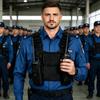 Multi-Functional Tactical Vest with Walkie-Talkie Chest Bag & Shoulder Strap for Patrol Duty