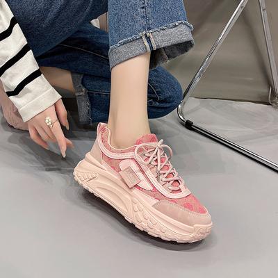 Prodyšné Dad Shoes Dětské Malé Voňavé Podzimní Nové Na Silné Podrážce Univerzální Na Nohy Malé Zvyšující Výšku Sportovní a Volnočasová Obuv