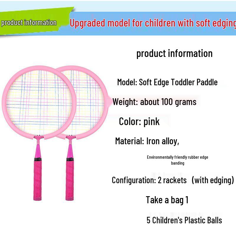 Super Light Children's Beginner Badminton Racket Set for Ages 3-12