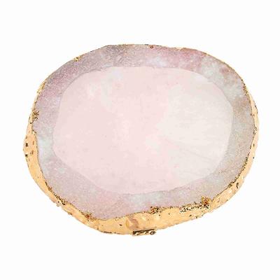 Harz Nail Art Palette Farbe Zeichnung Farbplatte Goldener Rand Maniküre Nagel DIY Werkzeug Rosa
