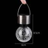 Solar Crackle Mason Jar Light for Garden, Balcony, or Tree Hanging Decor