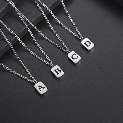 26 Letters Pendant, Titanium Steel Necklace Men's and Women's Same Couple Clavicle Chain Sweater Chain