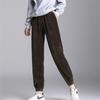 Autumn Winter Woman Korean Thicken Warm Solid Sweatpants Female Baggy Vintage Leisure Jogging Sports Pants Harajuku Streetwear