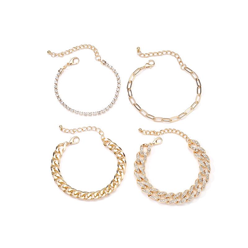 European & American Hip-Hop Choker Bracelet: Multi-Layer Metal Chain with Unique Design