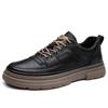 Men's shoes summer 2025 new low-top casual leather shoes lace-up soft-soled British low-top Martin boots tide 2025