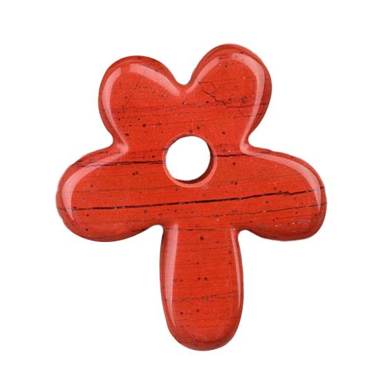 

Pendant Natural Stone Round Five-Petal Flower Carved Pendant with Hole Lanyards Chains Bracelets Keychains Pendant Jewelry Gift C