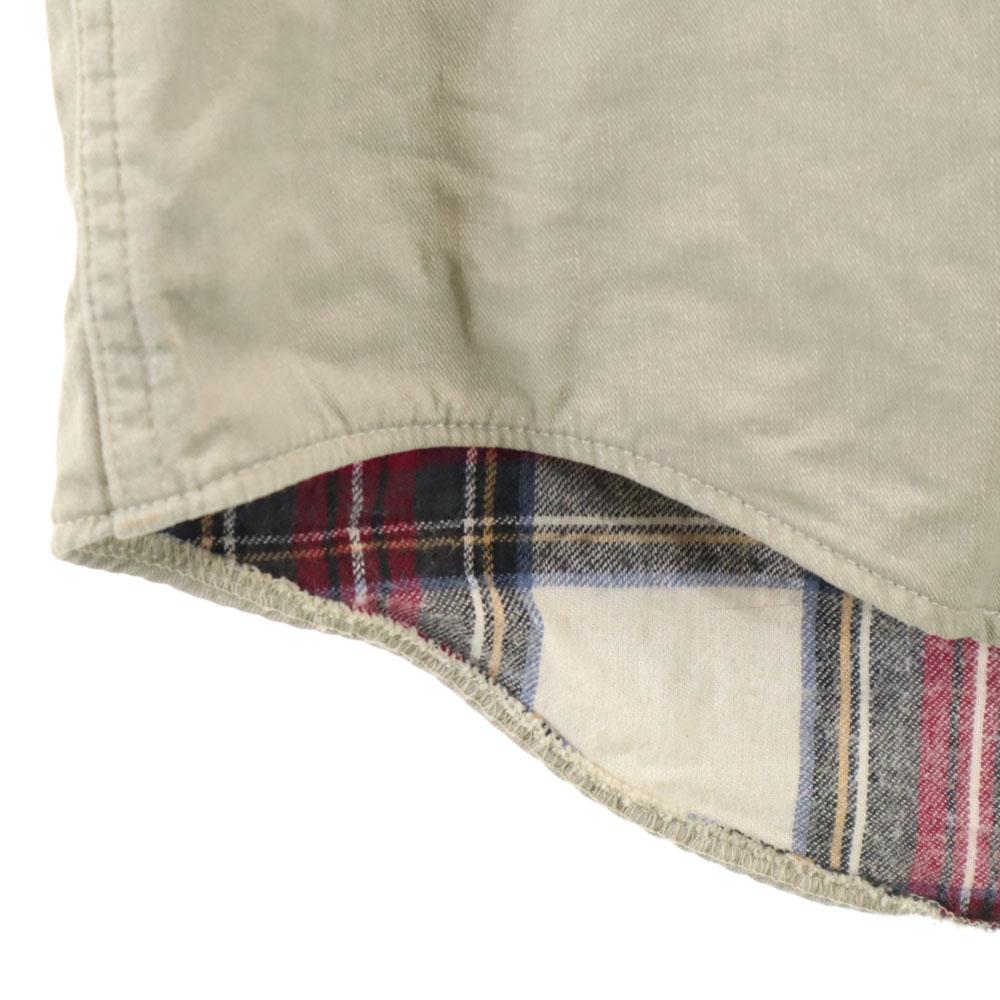 L.L.BEAN 80s Outdoor Vintage Long Sleeve Shirt M Beige Men's Used