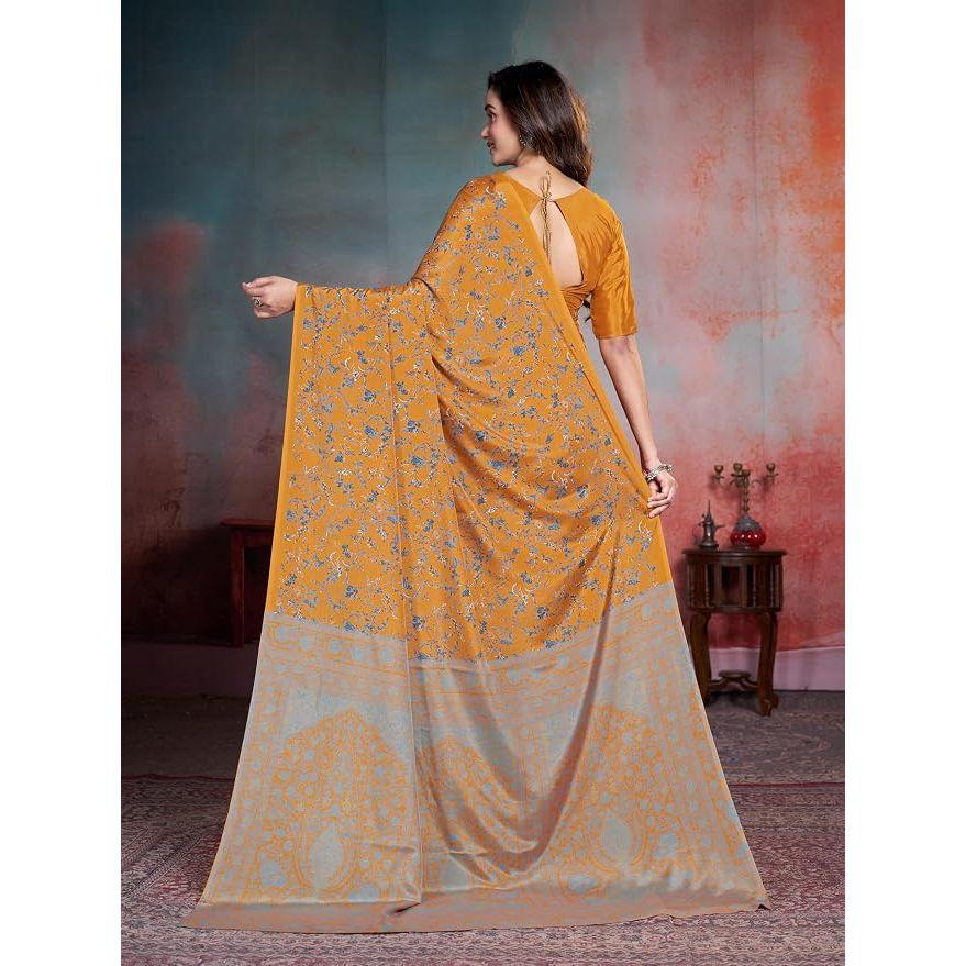 Premium Crepe Silk-Finish Saree – Graceful Party & Festive Elegance