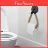 Rope Paper Toilet Holder Vintage Wall Mounted Toilet Roll Holder Hemp Metal Hook