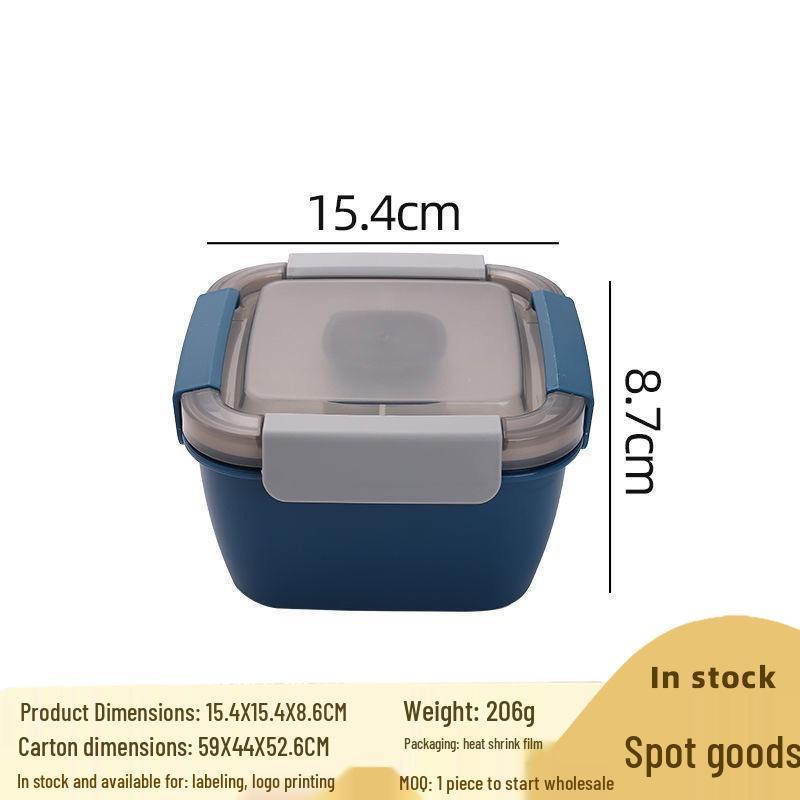 Microwaveable Insulated Lunch Box - Double-layer, Large Capacity, Perfect for Office Workers and Students.
