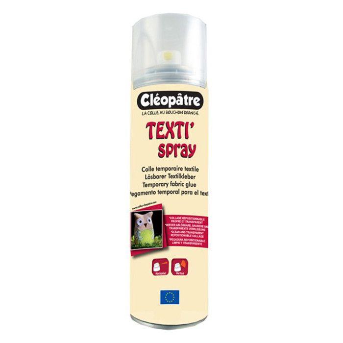 Colle spray - CLEOPATRE - 250ml - Temporaire - Textile - Non tachant