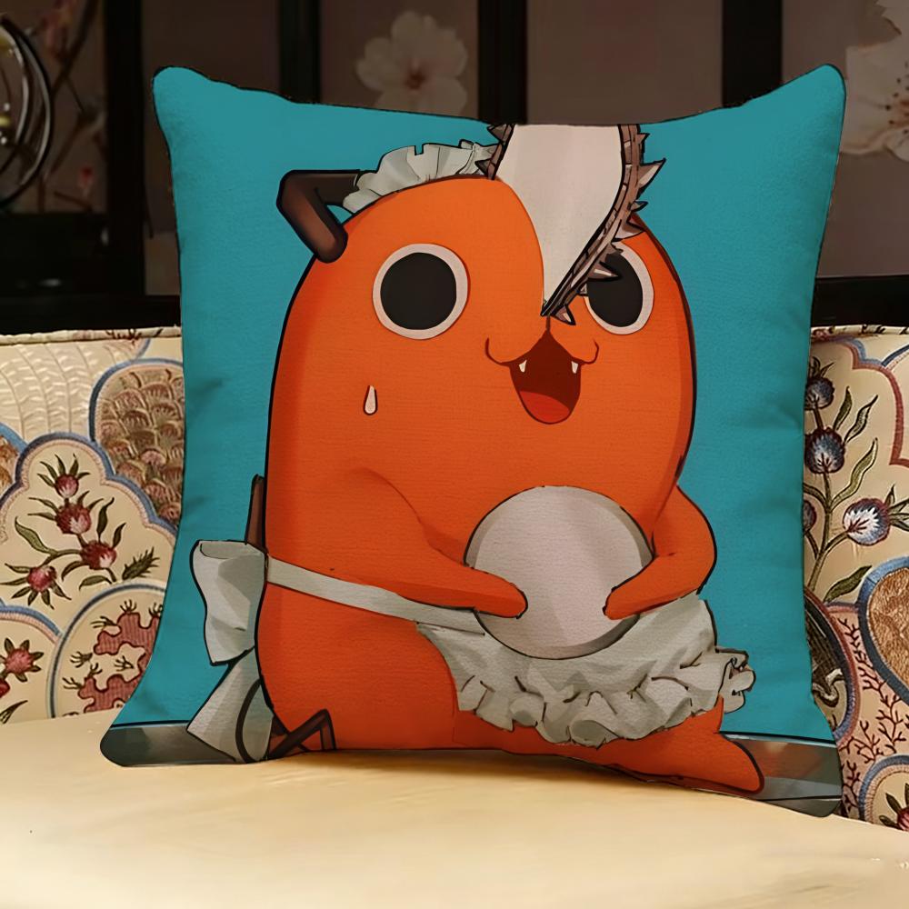C-chainsaw Man Anime Pillow Case Pillowcase, Double-sided Printed, Sofa Cushion, Bedroom Headboard Pillow