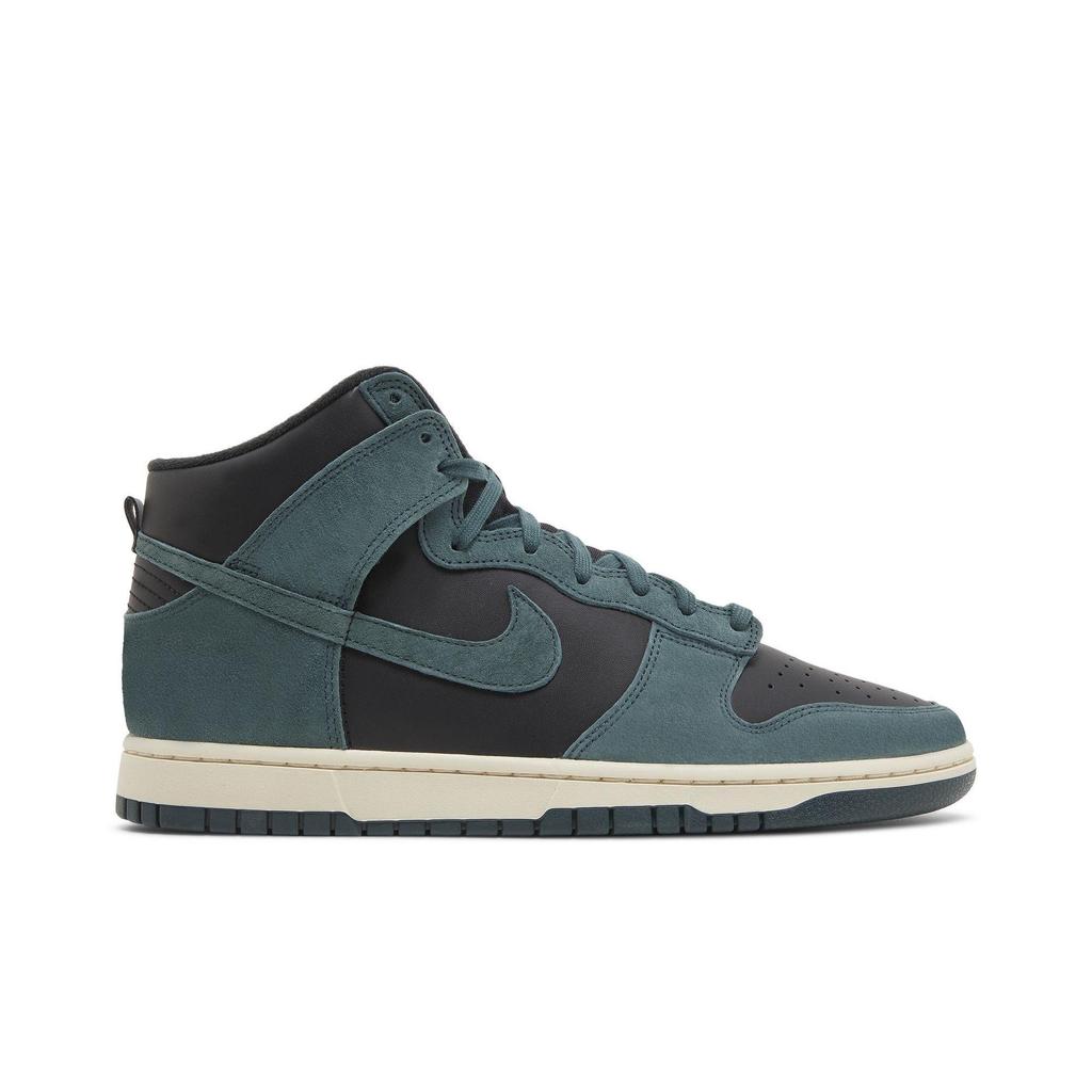 Nike Dunk High Premium 'Faded Spruce' (Unisex) Black / Black / Light Cream / Faded Spruce Skateboard Shoes DQ7679 002
