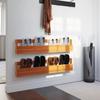 Vidaxl Wall Shoe Shelves, 2 Pcs., Waxed Brown, 110X8.5X23.5 Cm
