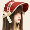 Lace Bowknot Bonnet Hat Soft Comfortable Costume Hat Cosplay Headwear For Women Seasonal Holiday Photography Accessories
