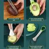 Dual Function Stainless Steel Avocado Tool 3-in-1 Slicer Corer Masher for Guacamole Prep Kitchen Gadget with Non Slip Grip