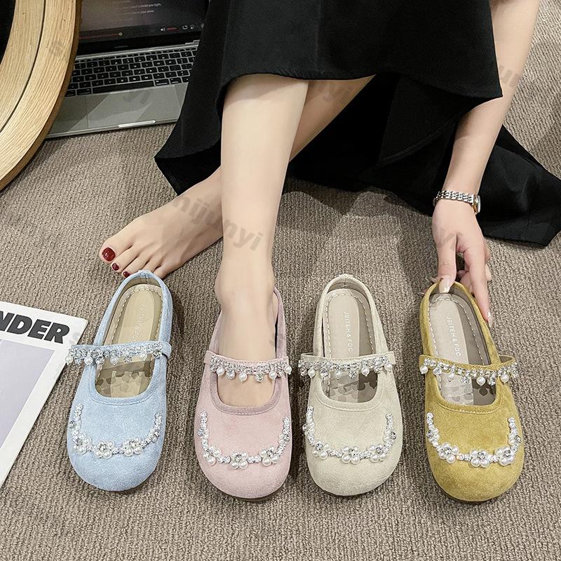 Women Shoes 2025 Summer Fashion Rhinestone Half Drag Shoes Outdoor Vintage Sandals Non Slip Soft Sole Dress Style Mary Jane Shoe