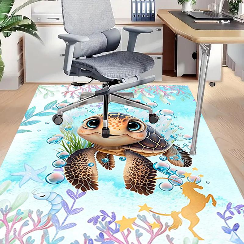 1PC turtle ocean Non-Slip Floor carpet, Office, family, bedroom, Studio - Large Area Rug, Vibrant Colors-C0485