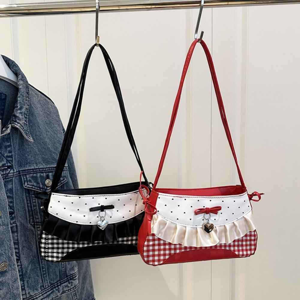 Cute Bow knot Ribbon Underarm Bag Large Capacity Casual Underarm Bag Daily Commuting Bags Lady Banquet Women's Purse Bag