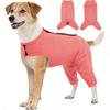Combinaison de récupération chirurgicale pour chien Vêtements de protection Manches pour pattes arrière Protections pour procédures de stérilisation et soins des plaies