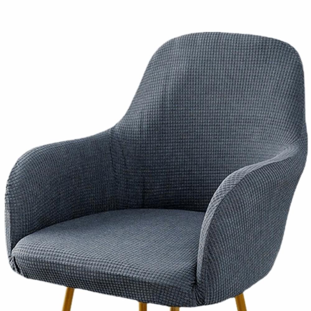 Elastic Solid Color Seat Protection Plaid Wear for Chairs Curved Chair Cover  Friends Party
