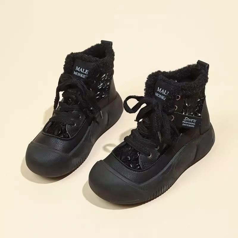 

Женские зимние сапоги, женские зимние модели, флисовые, утолщенные, теплые, на толстой подошве, на платформе, спортивные, папины кроссовки, женские хлопковые туфли 2025 35