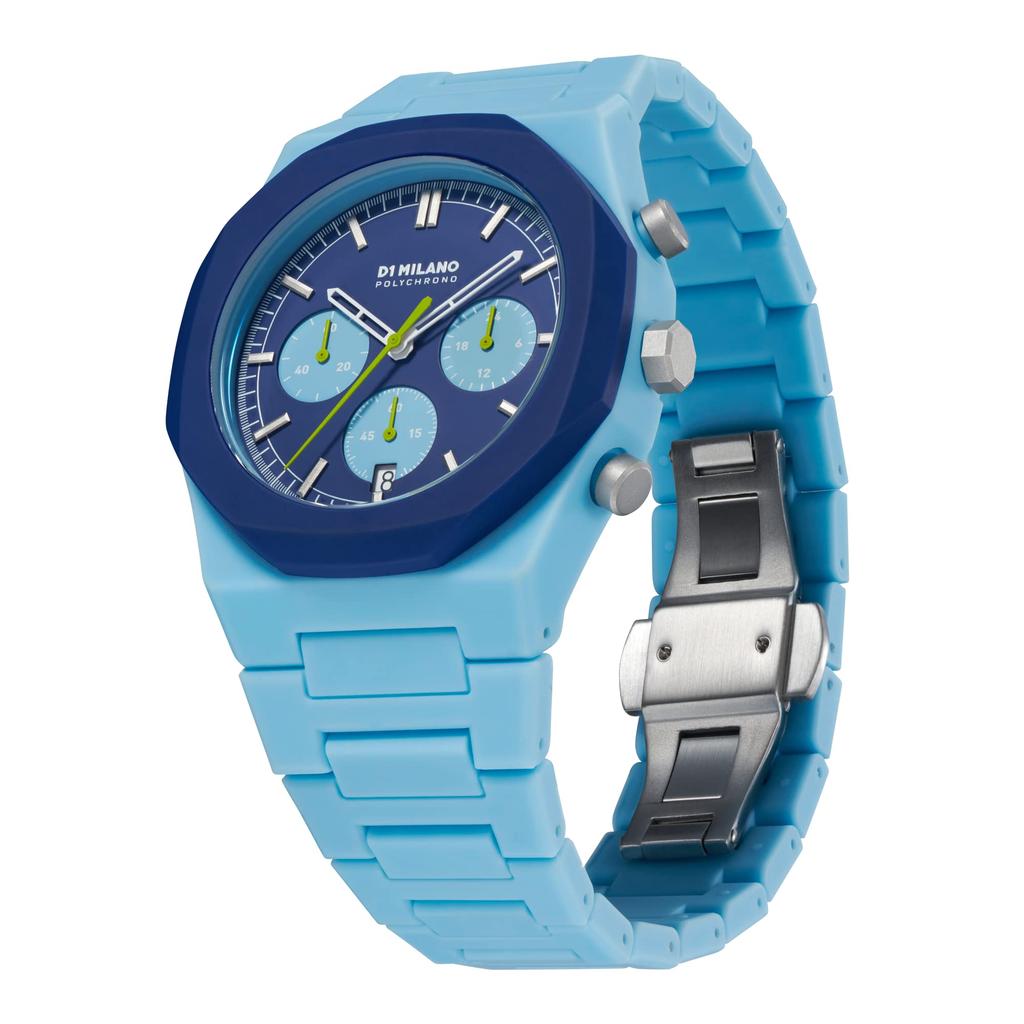 Autorisierter Händler D1 Milano Uhr PHBJ03 Polychrono Blue Blast [D1 MILANO] Herren [POLYCHRONO] 40,5 mm
