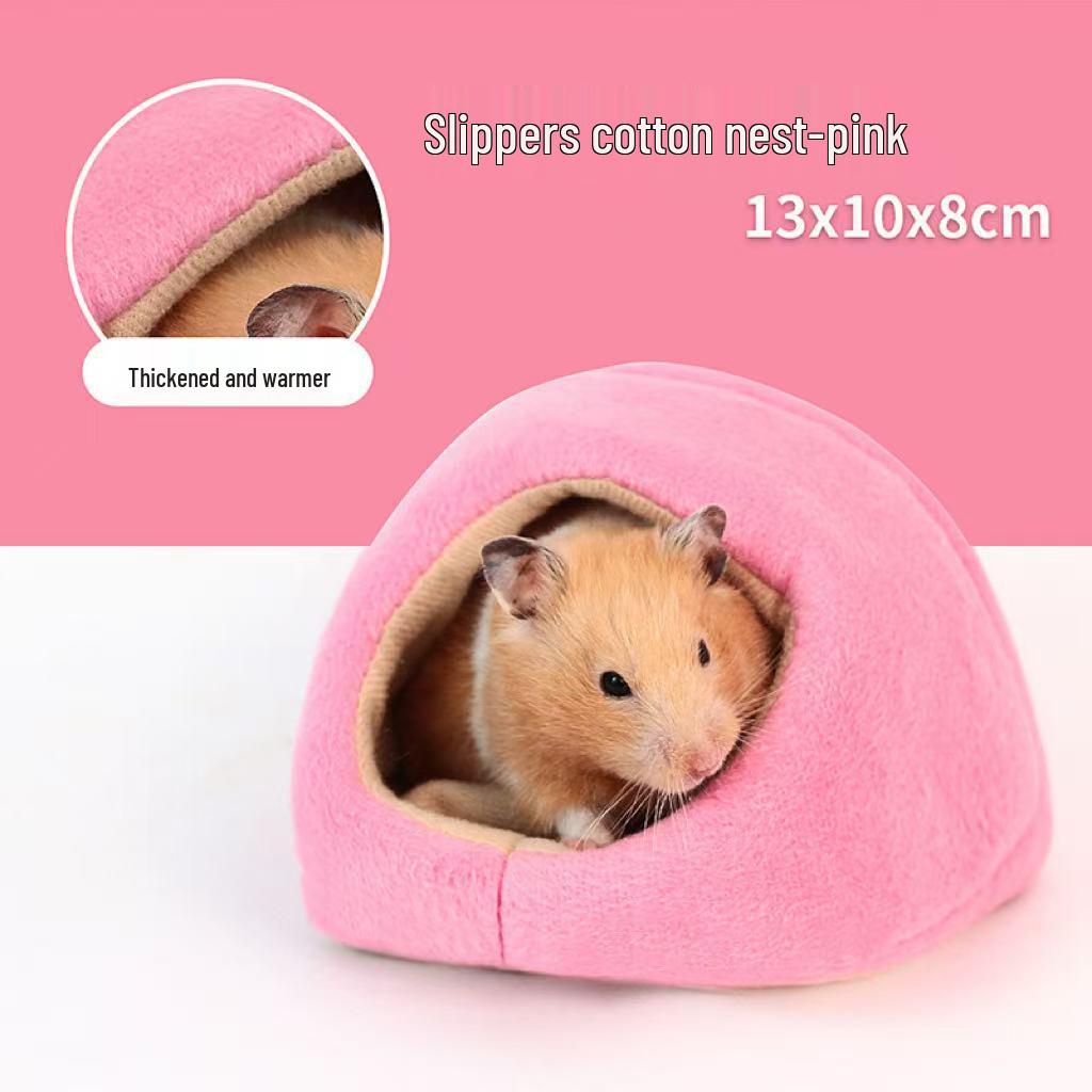 Winter Warm Cotton Nest and Sleeping Bag for Hamsters - Cozy Overwintering Supplies