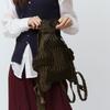 Pleatsmama Glitter Black Brown New Bow Backpack
