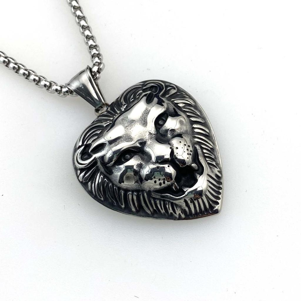 Necklace Retro Lion Head Trend Hip Hop Punk Pendant