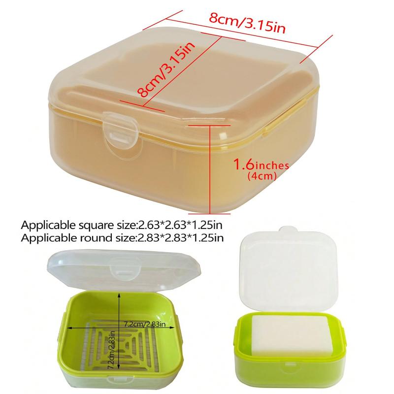 1Pce Travel Mini Soap Box Portable Leak Proof Soap Storage Box, Suitable For Dormitory Travel, Camping