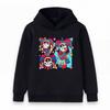 Kids Boys Girls Cartoon Clown Jester Graphic Print Hooded Pullover Sweatshirt Cute Anime Character Casual Long Sleeve Hoodie For Daily Wear School