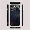 Black checkered pattern tempered glass mobile phone case suitable for iPhone 17/16/15/14/13/12/11Pro Max all-inclusive anti-fall
