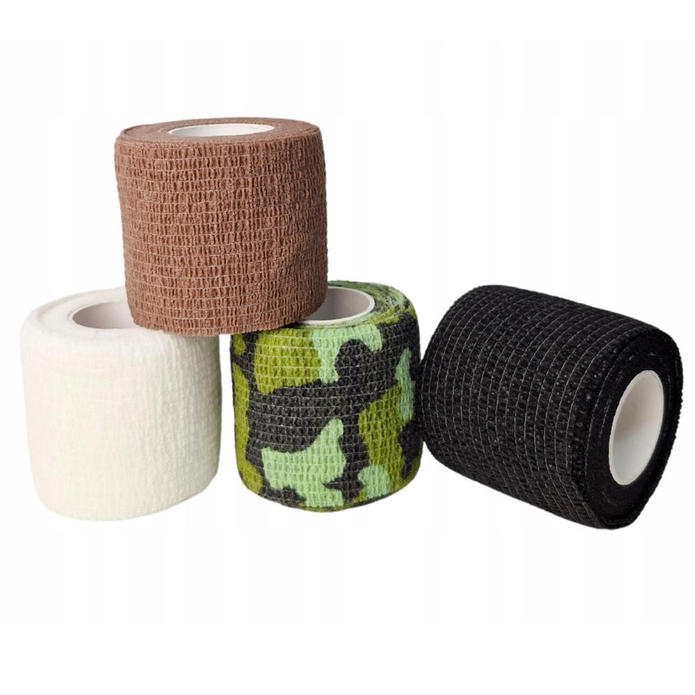 Cohesive Self-Adhesive Bandage 5cm x 4.5m White Elastic Latex-Free Coban 1 Pcs