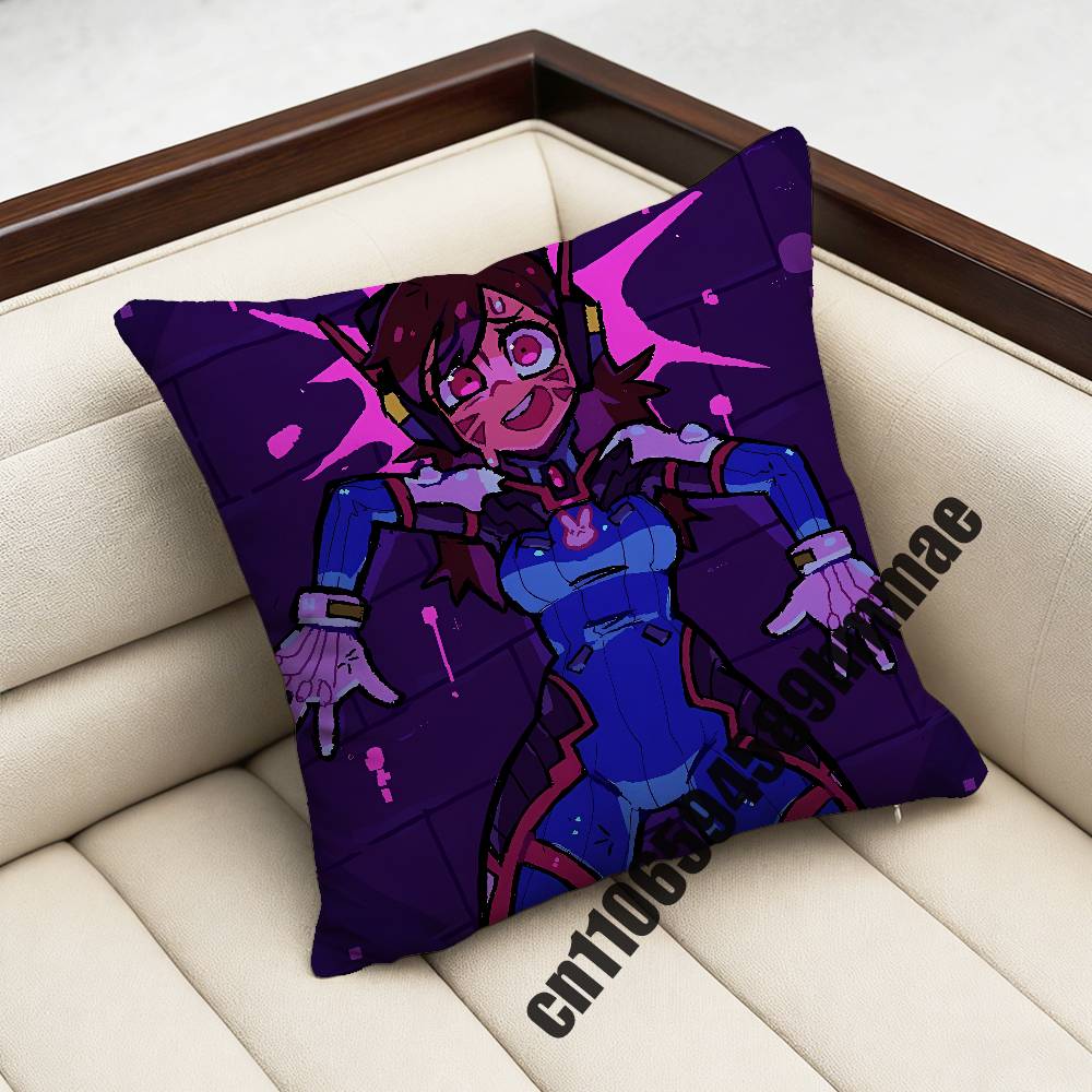 For Juno Ow DVA OOverwatch Throw Pillow Case Sham xcm xcm Square Home Pillowcase Cushion Cover