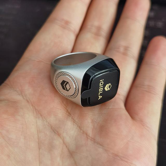 Qibla Zikr 1 Tasbih anneau intelligent pour musulman Tally Tasbih compteur en métal 5 prière Bluetooth rappel de temps