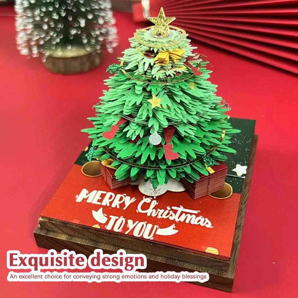 3D Desk Calendar 2025 Christmas Tree House Tear-Away Paper W Art 3D Year Gifts Christmas New LE Q4X4