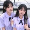 Adjustable Criss-Cross Bowtie Preepy Look School Uniform All-match Solid Color