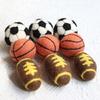 Colorful Felt Balls Keychain Handmade Rugby/Basketball/Football Pendant Keyring for Sports Lovers Trendy Accessories