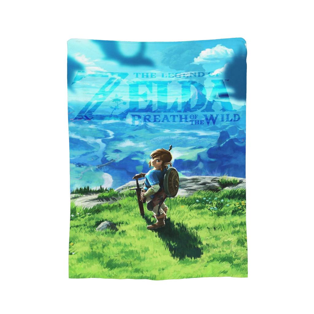 Z-Zeldas Breath Of The Wild Blanket Plush Funny Breathable Throw Blanket for Bed Sofa Decoration,